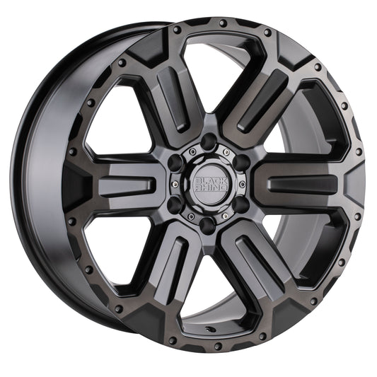 17x8.5 Black Rhino Wanaka Matte Gunmetal w/Brushed Face & Gunmetal Tint