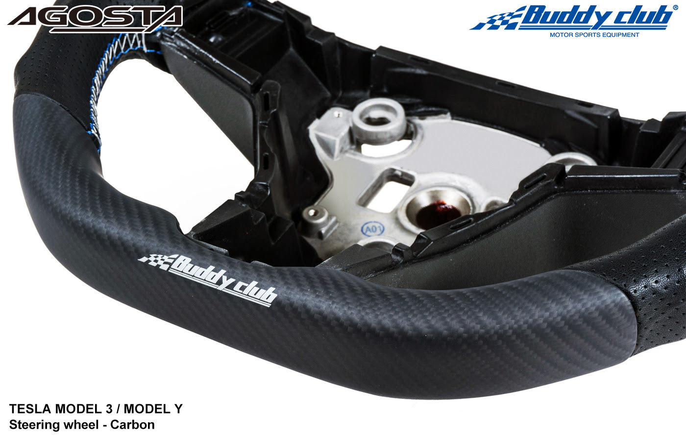 Buddy Club Racing Sport Steering Wheel Dry Carbon Tesla Model 3 / Y