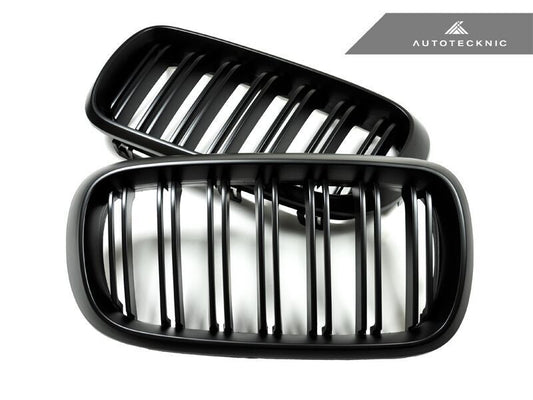 AutoTecknic Dual-Slats Stealth Black Front Grille Set - F15 X5 | F85 X5M & F16 X6 | F86 X6M