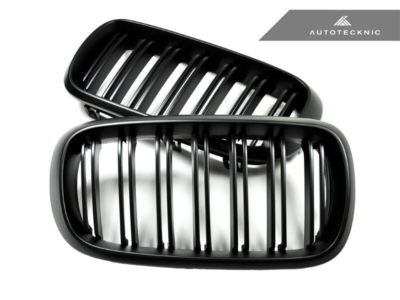 AutoTecknic Replacement Dual-Slats Stealth Black Front Grilles BMW F34 3-Series Gran Turismo main image 0