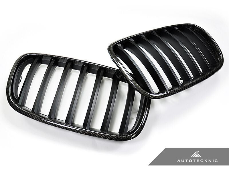 AutoTecknic Replacement Carbon Fiber Front Grilles BMW E92 Coupe / E93 Cabrio | 3 Series LCI