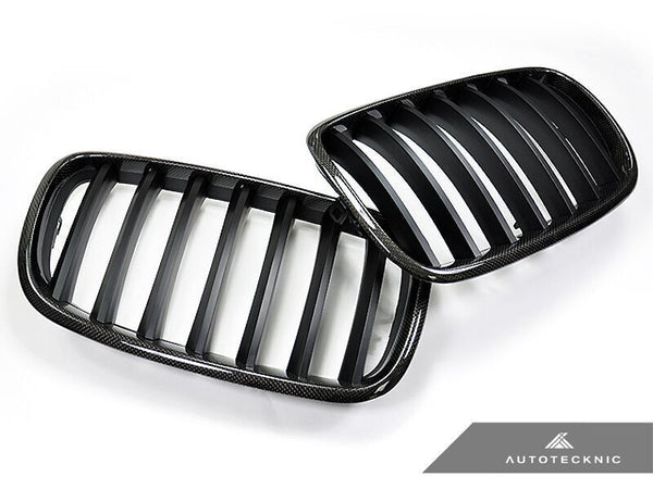 AutoTecknic Replacement Carbon Fiber Front Grilles BMW E70 X5 / X5M | E71 X6 / X6M